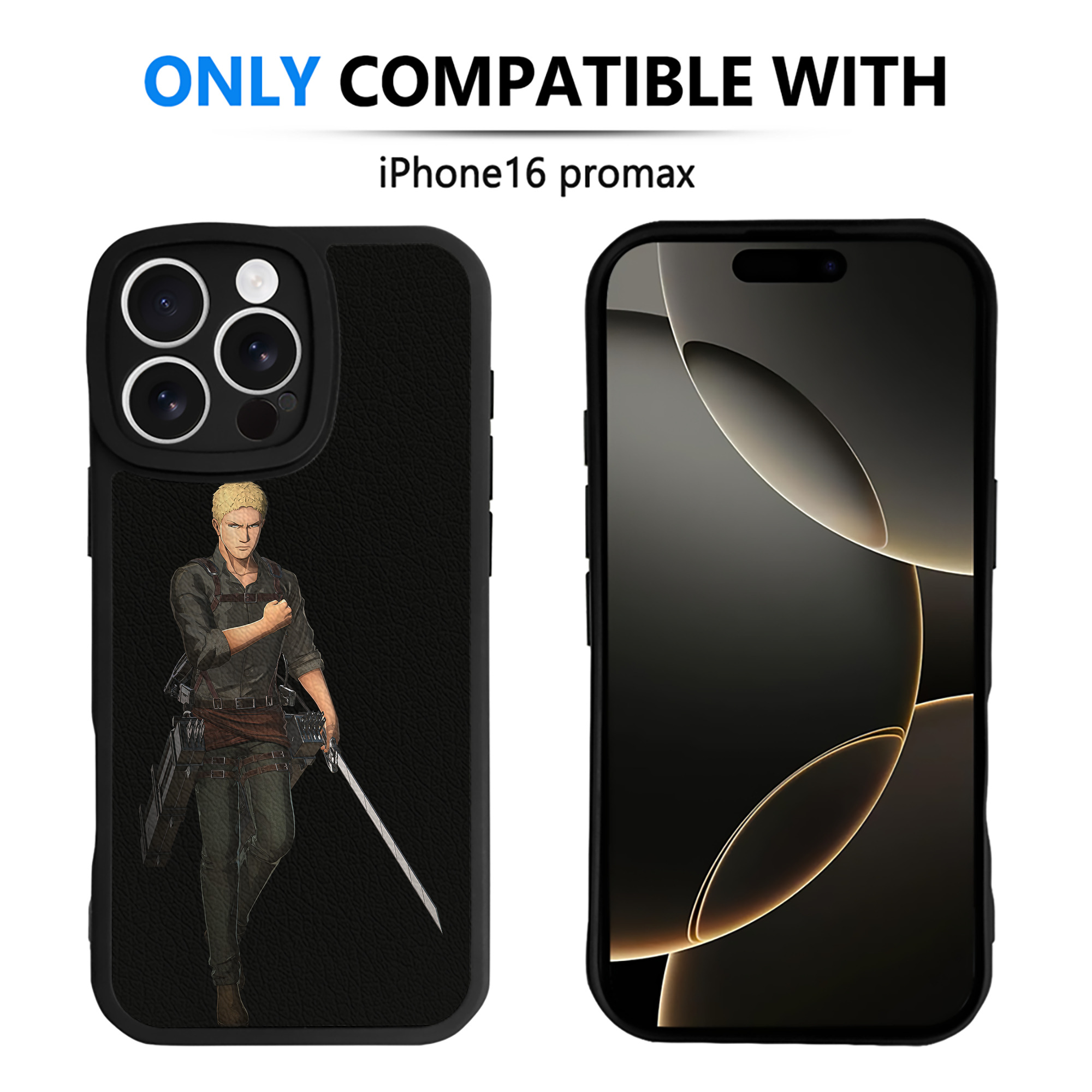 （画像用） 進撃の巨人 ライナー・ブラウン Attack on Titan Reiner Braun 【iPhone 16シリーズ対応】シリコンスマホケース（レザー調） 材質：シリコン